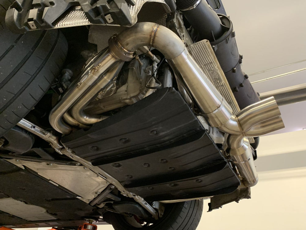 Race Header/Megaphone "Crack Pipe" Power Package (2018-2019 991.2 Cup) - Dundon Motorsports